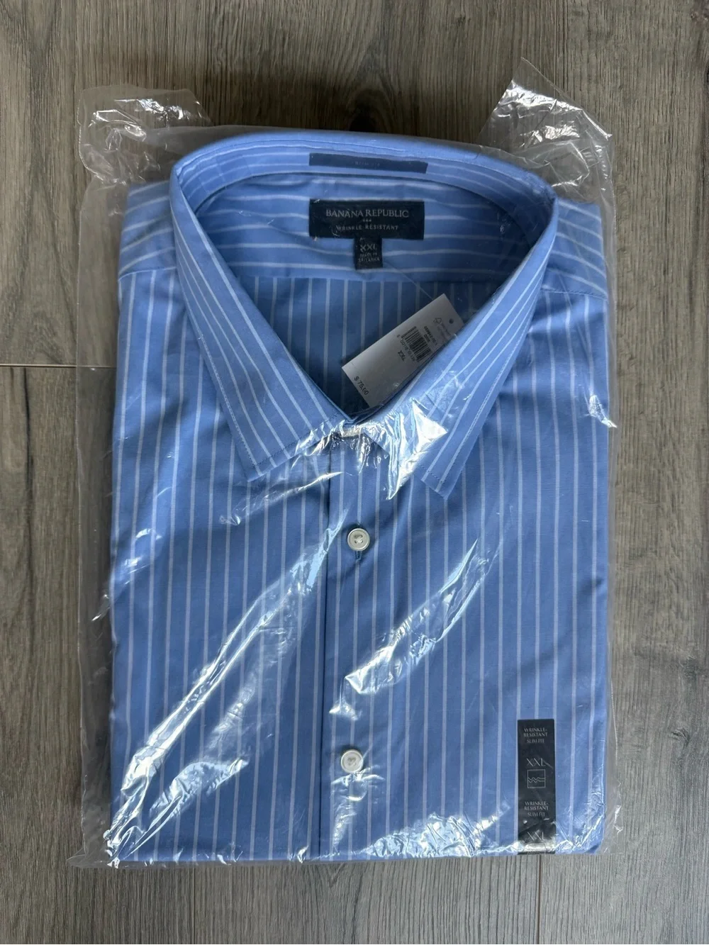 NWT Banana Republic Men's Blue Stripe Dress Shirt
